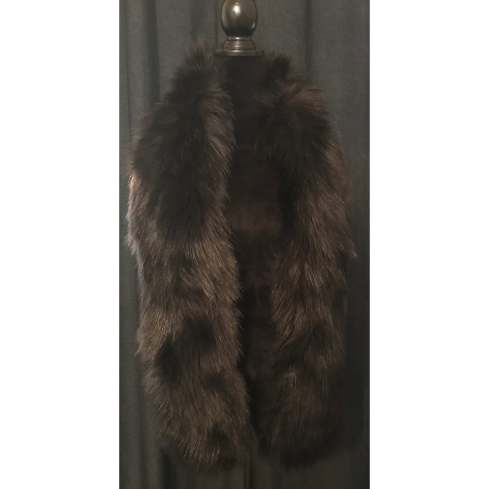 NEW A NEW DAY Faux Fur Stole/Shawl/Scarf Black